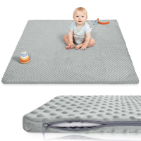Tapis de jeu moderne pour bébés et tout-petits, en velours cristal, rembourrage en mousse épaisse, fabriqué à la machine, antidérapant, antibactérien, pour animaux de compagnie