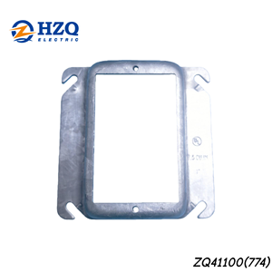 Cache-prise électrique carré 4x4 1 gang <span class=keywords><strong>de</strong></span> 1 pouce surélevé avec fentes <span class=keywords><strong>de</strong></span> montage inclinées Modèle AP-11203 - Product Image 2