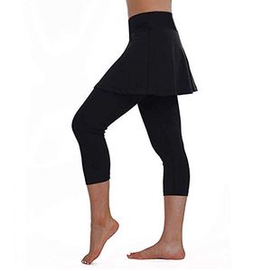 Vêtements de tennis grande taille pour femmes européennes et américaines Pantalons de yoga à haute élasticité Culottes pour filles grasses Pantalons de tennis amincissants Jupes - Product Image 1