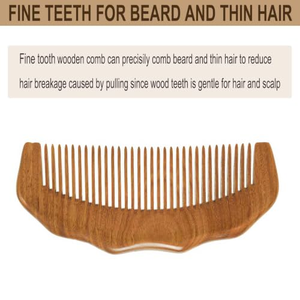 Cepillo alisador de pelo natural ecológico al por mayor para alivio del dolor de la cabeza, peine de madera clásico portátil de dientes anchos - Para el hogar - Product Image 4