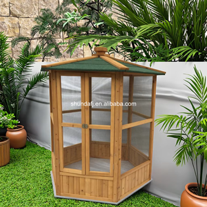 Chuồng chim ngoài trời SDB004 bằng gỗ, lồng chim lớn có giá chơi, chỗ đậu, tổ, môi trường sống, dễ vệ sinh. - Product Image 4