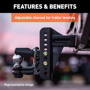 Tham vọng điều chỉnh Trailer Hitch cái trục Móc kết hợp 2inch Receiver công suất cao <span class=keywords><strong>tri</strong></span> bóng thả Hitch có thể điều chỉnh - Product Image 5