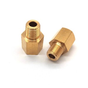 ข้อต่อลดขนาดเกลียวทองเหลือง 1/8NPT เป็น 1/8BSPT สำหรับเกจวัดแรงดัน ชิ้นส่วนกลึง CNC รุ่น JXSS018 - Product Image 4