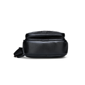 Sac à bandoulière motif <span class=keywords><strong>Crocodile</strong></span> <span class=keywords><strong>noir</strong></span> pour hommes, sac carré simple en PU - Product Image 5