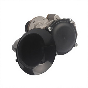 Klaxon d'air universel noir 12V 24V pour camions, bus, trains et voitures Mercedes-Benz – Avertisseur sonore puissant - Product Image 2