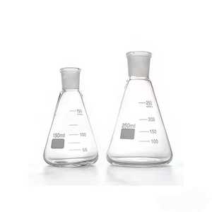 Fiole Erlenmeyer de laboratoire de qualité supérieure à col étroit de 25 ml en verre borosilicaté avec rebord renforcé - Product Image 4