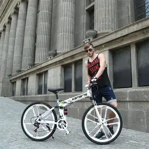Ammortizzatore 21 velocità di rottura del disco bici pieghevole bici pieghevole telaio rosso lega di alluminio da 16 pollici meno della bici pieghevole <span class=keywords><strong>Minivelo</strong></span> - Product Image 1