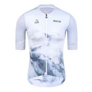 Monton Wholesale Cycling Breathable Shirts Road Bike Jersey Quick Dry Pro Cycling Jersey Shirt