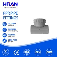 Raccord en T à emboîtement égal PPR PN25 20-63mm, raccords de plomberie à fusion par emboîtement étanches pour la branche d'alimentation en eau ISO 9001