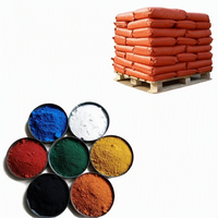 Poudre de pigment d'oxyde de fer rouge, jaune et noir pour la coloration du béton, des revêtements peinture, des mortiers de briques et de carreaux, du caoutchouc et du plastique