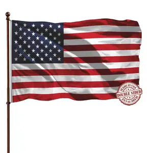 Custom 3 Ply Double Sided 100% Nylon Polyester All Countries Flag USA UK Kuwait Pakistan National State Flag Banners