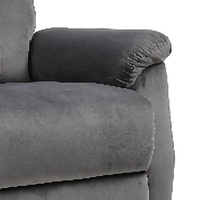 Fauteuil inclinable manuel en velours gris, dossier et repose-pieds réglables, design ergonomique, massage, télécommande, salons, BSCI