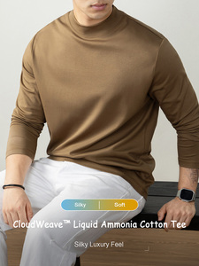 Fabricante <span class=keywords><strong>de</strong></span> Camisetas, Logotipo Personalizado al por Mayor, Camisetas <span class=keywords><strong>de</strong></span> Cuello Redondo para Hombre, Camisetas <span class=keywords><strong>de</strong></span> Manga Larga <span class=keywords><strong>de</strong></span> Lujo para Hombre, Camisetas Básicas - Product Image 3