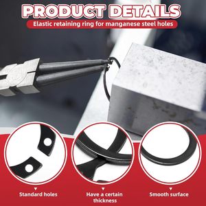 Kit d'assortiment de 225 pièces d'anneaux de retenue extérieurs en forme de C, M3-M25, clips de fixation métriques en acier inoxydable 304 - Product Image 3