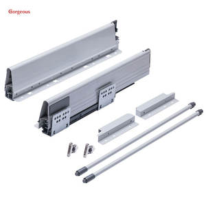 고품질 이중벽 서랍 박스 3D 조절 주방 캐비닛 서랍 슬라이드 부드러운 닫힘 주방 캐비닛 서랍 슬라이드 - Product Image 3