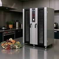 Déshydrateur alimentaire grande capacité 40 plateaux, 8 ventilateurs, flux d'air uniforme, pour viande séchée, poisson, fruits de mer, légumes, viande, 5000W