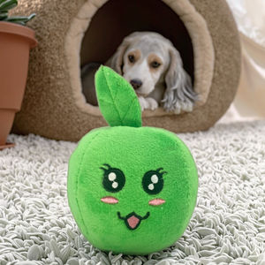 Jouets en peluche interactifs pour chiens, doux, personnalisés, de petite taille, en forme de poire et de pomme, écologiques, simples et tendance, directement de l'usine - Product Image 2