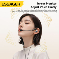 ESSAGER SK1 Hifi suppression du bruit dans l'oreille moniteur de jeu musique Usb Type C écouteurs filaires avec micro et carte son intégrée