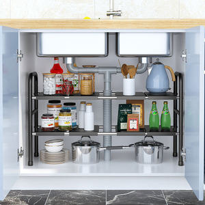 Organisateurs de lavabo de cuisine extensibles à 2 niveaux Organisateurs <span class=keywords><strong>sous</strong></span> l'armoire Organisateurs et rangement <span class=keywords><strong>sous</strong></span> l'évier - Product Image 6