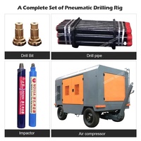 Marteau perforateur rotatif pneumatique 421T pour l'exploitation minière, le forage de trous de dynamitage dans les carrières, avec pompe, moteur diesel, profondeur de forage maximale de 100 m