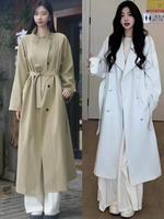 Manteau long décontracté en coton épais pour femme, style rétro japonais et coréen, simple boutonnage, collection hiver 2025 – Prix de gros
