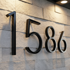 5 Inch Outdoor <strong>House</strong> <strong>Numbers</strong> 0-9 Metal Alloy Modern Exterior <strong>Number</strong> Signs Apartment Address <strong>House</strong> <strong>Number</strong> Plate Home - Product Image 1