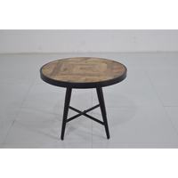 Table basse extensible industrielle moderne avec pieds en métal robuste, plateau convertible et pliable en bois de manguier, mobilier pour la maison et le bureau