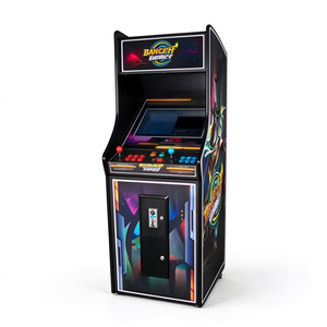 Borne d'arcade rétro commerciale sur pied avec écran LCD 22 pouces, 2 joueurs, joysticks rouges, décorations à thème Kiss Bang, double tension 110V/240V - Product Image 2