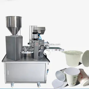 Automatic Rotary paper cup ice cream Tomato Sauce Jam Honey Yogurt Coffee Cup Filling and Sealing Machine