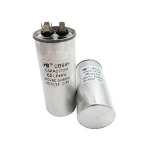 Pode ser personalizado 45uf 450vac 40/85/21 ac ar condicionado capacitor cbb65