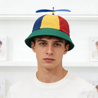 Sombreros de Pescador Unisex Multicolor con Diseño de Hélice, Gorras Casuales para Exteriores, Sombrero para el Sol