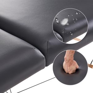 Esponja de esquina redondeada de lujo personalizada Camillas De Masajes cama de pestañas negra portátil salón de belleza cama de Spa mesa de masaje - Product Image 5