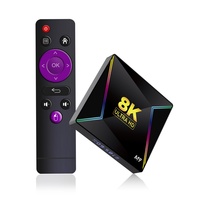 OEM 4K 8K Android 10 11 Télécommande 5G 1000m Amlogic X3 X4 4/32 4 Go 32 Go 64 Go Boîtier TV intelligent Android H96 Max M9