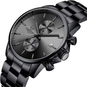 Montre Chronographe à Quartz pour Homme GOLDEN <span class=keywords><strong>HOUR</strong></span>, Boîtier en Acrylique, Étanche 5ATM, Affichage Analogique, Date Automatique, Bouton Poussoir, Fermoir Déployant - Product Image 2