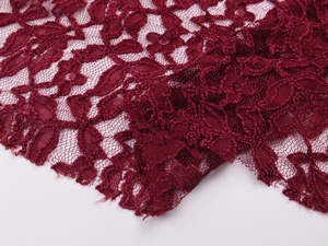 Mềm mại, thân thiện với da, và hiệu quả chi phí rượu vang đỏ ba chiều Jacquard vải ren đàn hồi cho trang phục và trang phục chính thức - Product Image 3