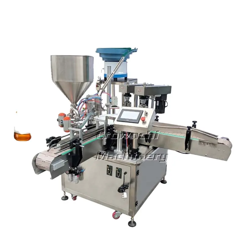 Automatic water bottle filling capping and labeling machine honey filling machine liquid filler