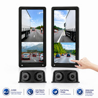 Système de rétroviseur électronique étanche IP68 AHD Full HD 1080P de 12,3 pouces PWAS avec kit de caméra latérale double objectif pour camions lourds et bus