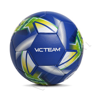 Conception personnalisée ballons de football en PVC souple de 3.5mm football économique bleu couleur vive ballon de football en PVC taille 5 4 3 - Product Image 1