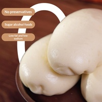 Buns à la pâte de haricots rouges, petits pains traditionnels pour le petit-déjeuner, semi-finis, surgelés, vente en gros, Dim Sum de style cantonais, haricots rouges sucrés