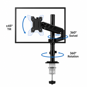 Soporte <span class=keywords><strong>de</strong></span> Columna para <span class=keywords><strong>Monitor</strong></span> <span class=keywords><strong>de</strong></span> Alta Calidad y Resistencia, Montaje en Escritorio, Altura Ajustable, Soporte VESA para Espacios <span class=keywords><strong>de</strong></span> Trabajo Profesionales - Product Image 2