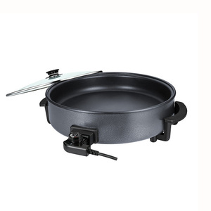 Sartén Eléctrica Antiadherente Redonda de 4.1-6L con Control Mecánico para Pizza, Vapor, Fritura y Salteado - Product Image 4