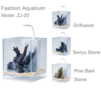 Aquarium de bureau en verre ultra-transparent Jeneca Jinjing, résistant, système de filtration écologique, silencieux, pour intérieur et extérieur