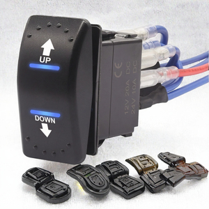 <span class=keywords><strong>12V</strong></span> Lier-tuimelschakelaar 7-pins IP65 Waterdicht Momentary Aan-uit-Aan 3 Positie DPDT Draad Marine Boot ATV UTV RV - Product Image 3