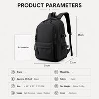 Sac à dos décontracté simple et durable, léger et imperméable, pour ordinateur portable, idéal pour les étudiants et les voyages en extérieur – Vente en gros