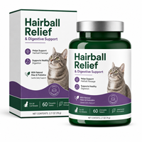 Tabletas Masticables para el Alivio de las Bolas de Pelo en Gatos, Apoyo Digestivo, Fibra Natural, Prebióticos, Suplemento para Mascotas, Golosinas Blandas para Todas las Razas de Gatos, OEM