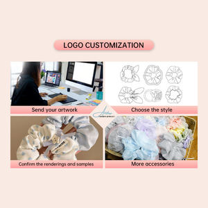 ربطات شعر كبيرة من الشيفون على الطراز الفرنسي، ربطات شعر ضخمة، حلقات شعر كبيرة، إكسسوارات شعر - Product Image 6