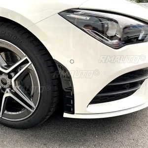 Pair Front Bumper Side Air Vent Splitter Spoiler Canard Gloss Black Carbon Look for Mercedes CLA Class C118 CLA180 CLA200 2020+ - Product Image 6