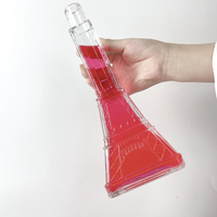 Bouteille de verre à liqueur vide transparente en forme de tour Eiffel au design unique pour la vodka, le whisky, le gin, les spiritueux avec bouchon
