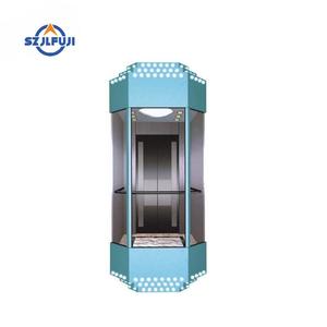 Tornillo Circular Ascensor de lujo Ascensor redondo G + 2 pisos Vidrio completo 360 Ascensor de Villa pequeña - Product Image 3