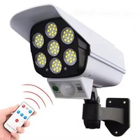 Lampe solaire avec détecteur de mouvement, lumière extérieure IP66 étanche, projecteur caméra 77 LED 10W, éclairage solaire pour jardin et allée